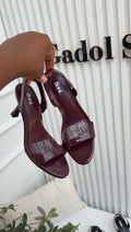 Leona wine sandals