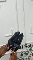 Brielle black mid heels