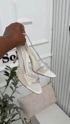 Capri white heels