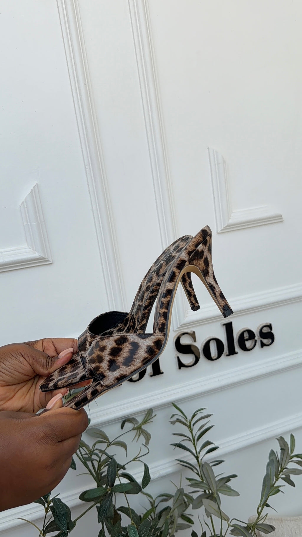 Marcia animal print slipper heel