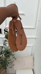 Ari brown flat sandals