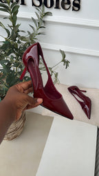 Lacey maroon mid pumps