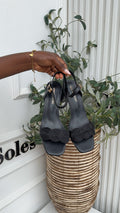 Kukua black block sandals