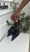 Ivy black sling back