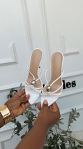 Ryn white slipper heels