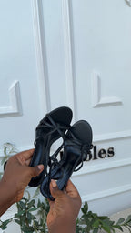 Millan black strapy heels