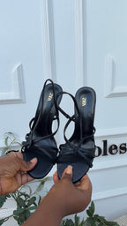 Millan black strapy heels