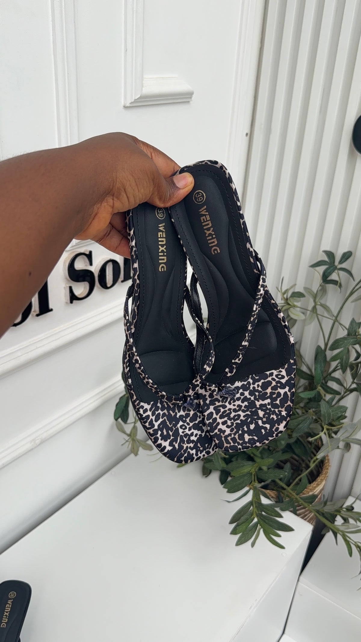 Enam leopard kitten heels