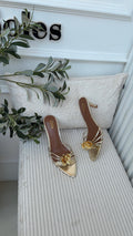 Khadi Slipper heels Gold