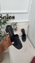 Reggie Block Slipper heels Black