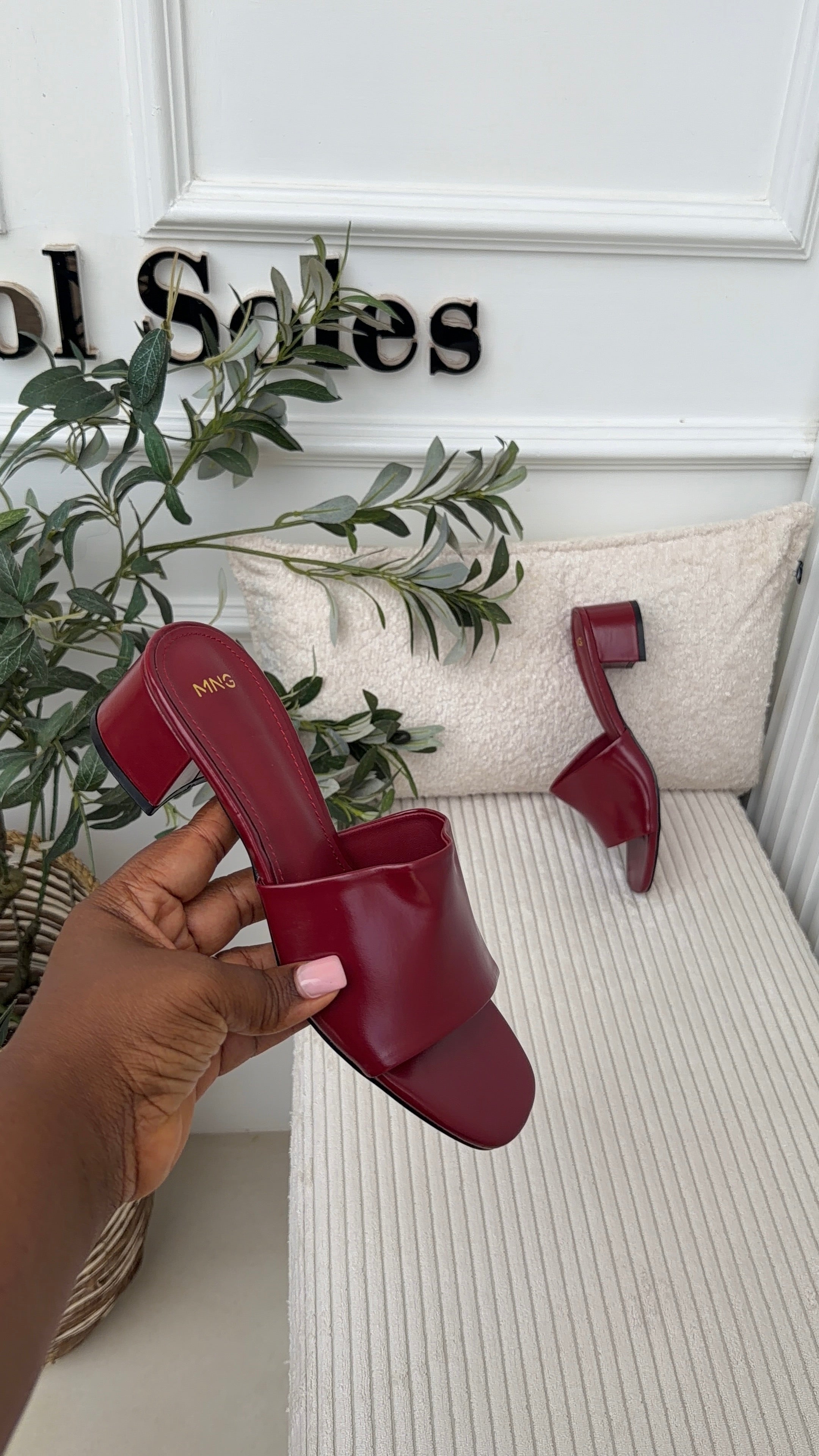 Reggie Block Slipper heels Red